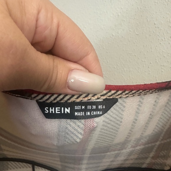 SHEIN Pink and Black Long Sleeve Bodycon Dress - Picture 6 of 6